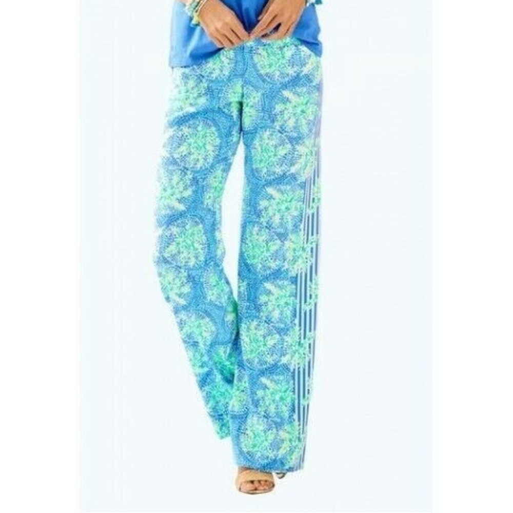 Lilly Pulitzer Pants Blue Bal Harbour Palazzo Tropic Like Its Hot